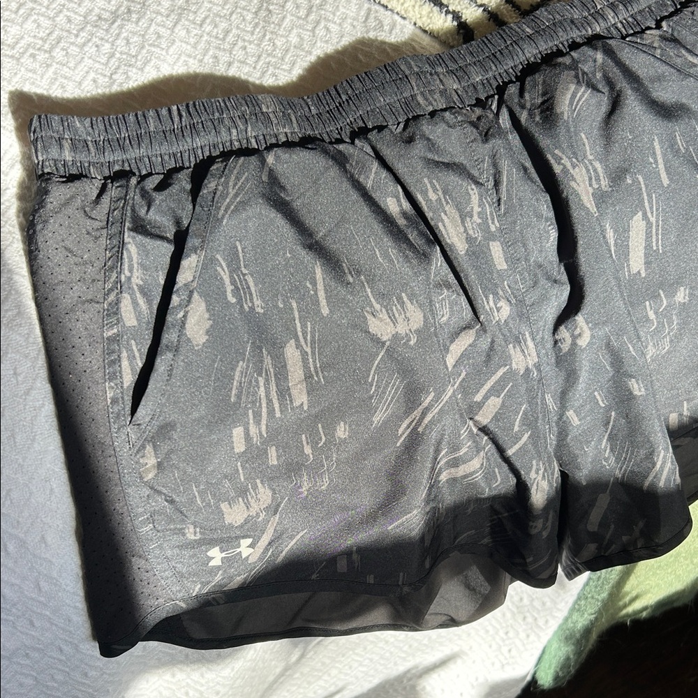 Under Armour Charcoal Patterned Athletic Shorts